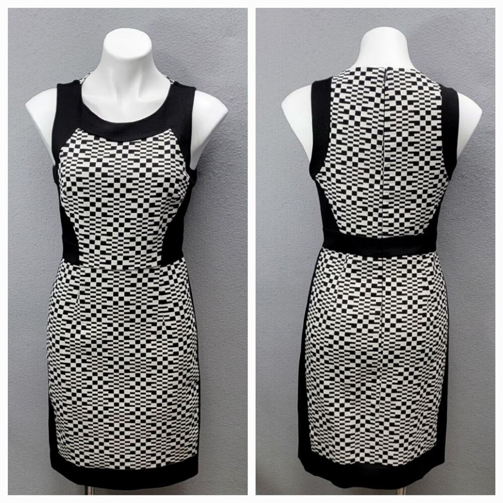 TRINA TURK CHECKERED SHEATH DRESS, SIZE 4, NWT *